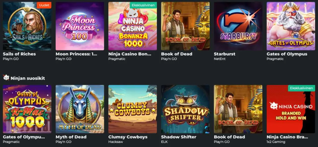 Ninja Casino Games